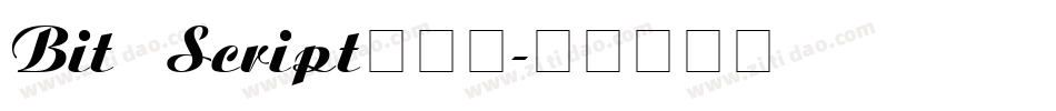 Bit Script生成器字体转换